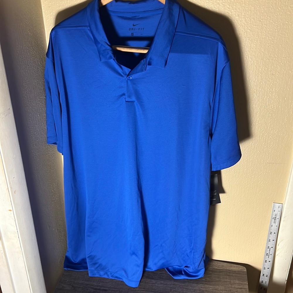 Nike NWT Mens DriFit Uline Branded Gol/Tennis Polo Color Blue Size XXL